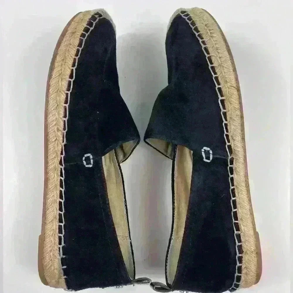 Sam Edelman Womens Carrin Platform Espadrille Slip-On Black Suede 8 Sandal Shoe - Picture 11 of 15